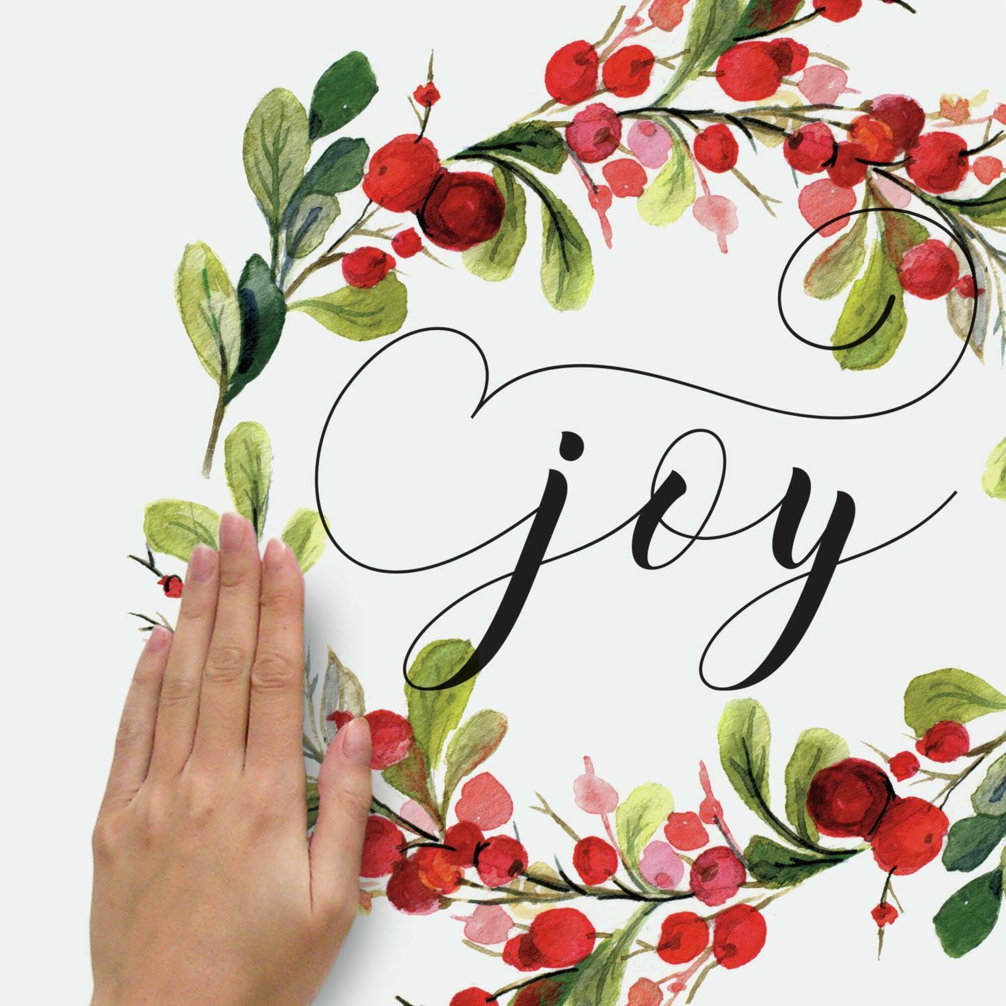 RoomMates Merry Christmas Wreath Peel & Stick Wall Decals